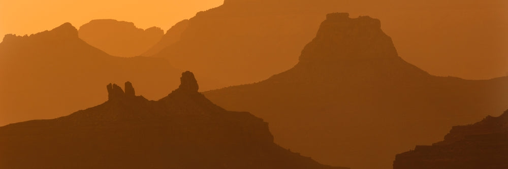 Rock formations on a landscape at the South Rim of the Grand Canyon, Arizona, USA - Poster Print