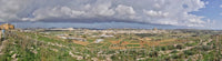 Rainbow Over Town, Victoria, Gozo, Malta Poster Print showcasing vibrant colors and picturesque scenery.