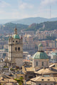 Poster print of the Cathedral of San Lorenzo in Genoa, Italy, viewed from Porta Soprana.