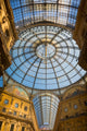 Galleria Vittorio Emanuele II glass dome poster print showcasing Milan's architectural beauty.