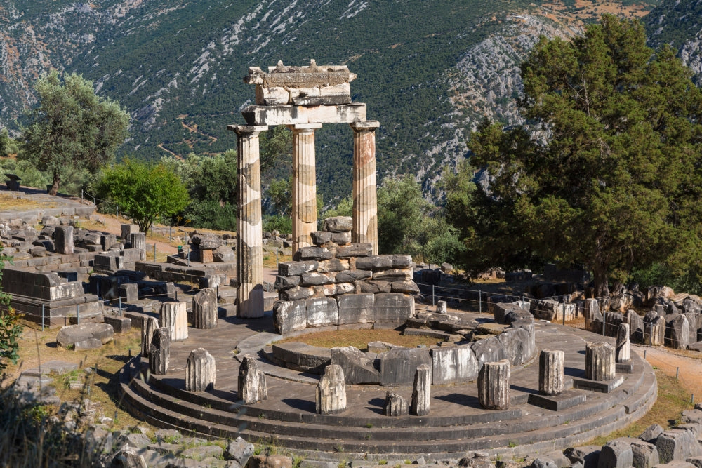 Tholos at Delphi, Greece ancient ruins poster print
