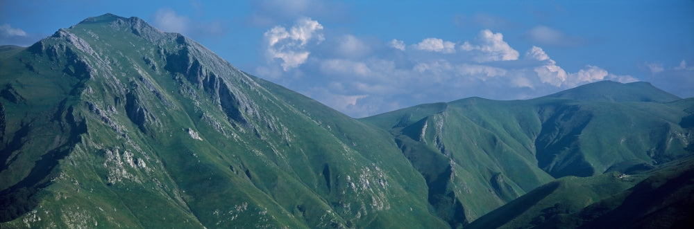 Iraty Mountain against cloudy sky panoramic poster print.