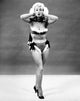 1950s Young Woman Standing Inside in Fur Trimmed Bikini Poster Print