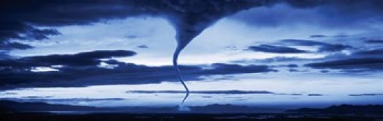 Tornado in the Sky Poster Print by Panoramic Images showing a dramatic tornado against a vibrant sky.