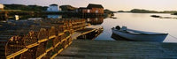 Lobster Traps at a Dock fine art print showcasing Change Islands, Canada.