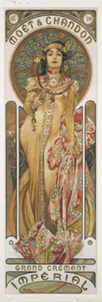 Moet Et Chandon Poster Print by Alphonse Mucha - 12x36