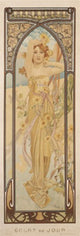 Day Poster Print by Alphonse Mucha - 12x36 Rolled Art