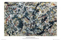 Pollock Silver On Black Rolled Poster Print by Jackson Pollock