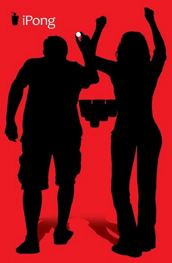 Beer Pong iPong Poster - Fun Game Room Decor
