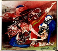 Killer Sport poster by Ralph Steadman, vibrant art print.