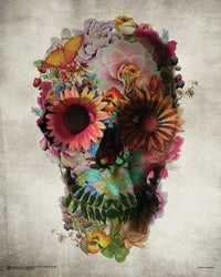 Flower Skull Poster Print by Ali Gulec - 16x20