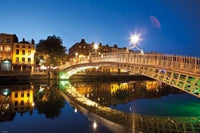 Dublin Halfpenny Bridge Landscape Poster Print 36x24