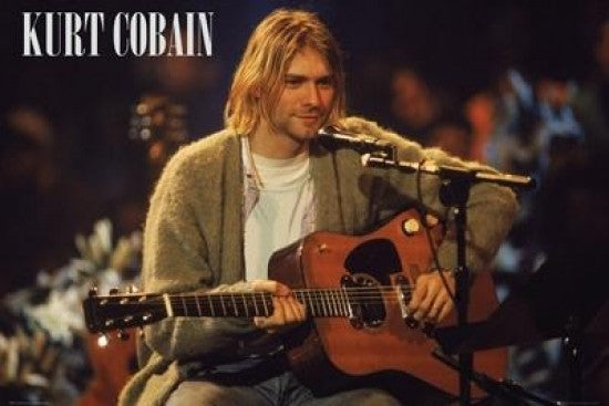 Kurt Cobain Unplugged Poster Print - 34x22