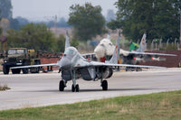 Bulgaria MiG-29 taxiing at Graf Ignatievo Air Base Poster Print