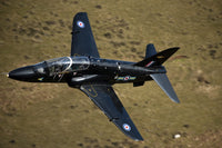 Hawk Jet Trainer Aircraft Poster Print featuring the Royal Air Force flying over North Wales