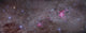 Mosaic of the Carina Nebula and Crux Area Poster Print featuring vibrant colors and cosmic detail.