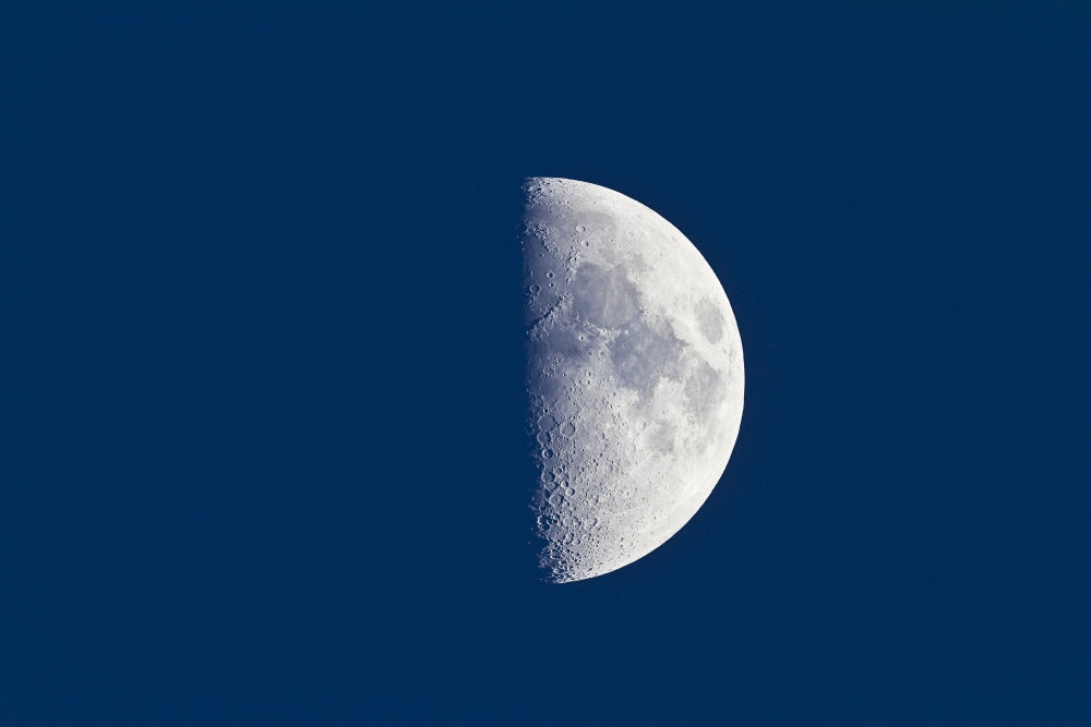 April 21, 2010 First Quarter Moon Twilight Poster Print