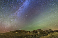 Northern Autumn Stars and Constellations Over Dinosaur Provincial Park Poster Print