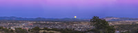 Belt of Venus and full moon rising over Silver City, New Mexico poster print.