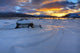 Winter Sunset Over Tjeldsundet at Evenskjer, Troms County, Norway Poster Print
