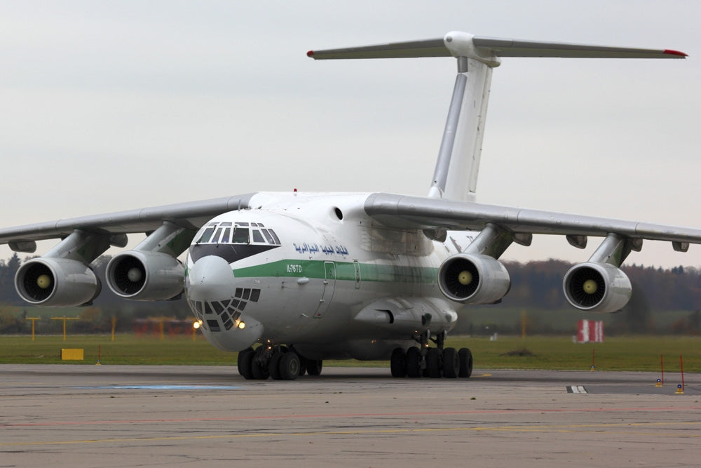 IL-76TD 7T-WIU transport aircraft poster print.
