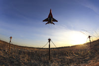 MiG-29 jet fighter landing poster print by Artem Alexandrovich