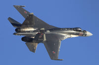 Su-35S jet fighter of Russian Air Force taking off poster print