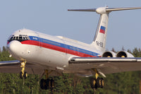 IL-62M airliner landing poster print by Artem Alexandrovich