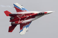 MiG-29OVT jet fighter performing a demonstration flight poster print.