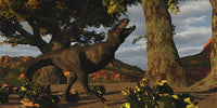 T-Rex bellows in frustration dinosaur poster print