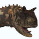 Carnotaurus dinosaur poster print featuring vibrant artwork from the Cretaceous Period.