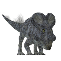 Front view of Protoceratops dinosaur poster print by Corey Ford.