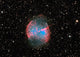 M27 The Dumbbell Nebula Poster Print showcasing vibrant cosmic colors.