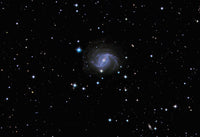 NGC5921 Spiral Galaxy Poster Print by Ken Crawford showcasing vibrant cosmic details.