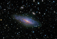 NGC7331 Galaxy and companion galaxies poster print by Ken Crawford, showcasing cosmic beauty.