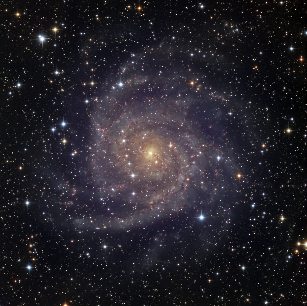 IC 342 Spiral Galaxy Poster Print featuring intricate cosmic details