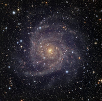 IC 342 Spiral Galaxy Poster Print featuring intricate cosmic details
