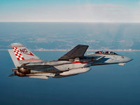 F-14A Tomcat poster print featuring a military aircraft near Virginia Beach.
