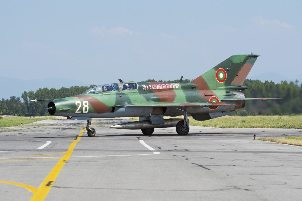 Bulgarian Air Force MiG-21UM Mongol Poster Print at Graf Ignatievo Air Base