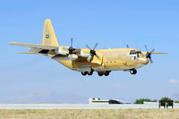 Royal Saudi Air Force C-130H-30 Hercules landing at Konya Air Base poster print