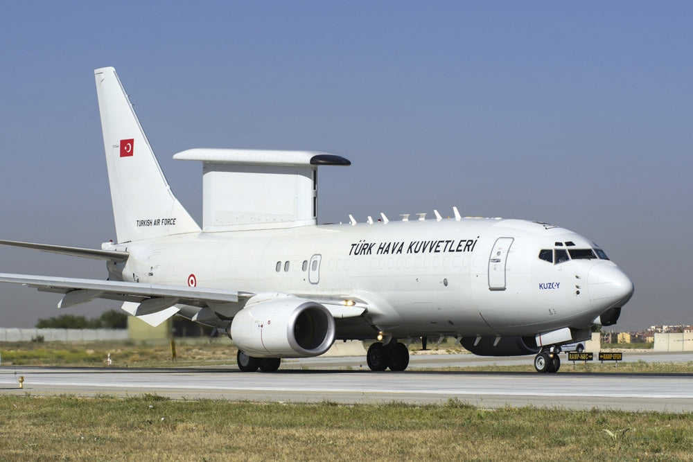 Turkish Air Force Boeing 737-7ES Wedgetail Poster Print - Peace Eagle AEW&C