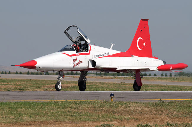 NF-5A Turkish Stars Aerobatic Team Poster Print by Daniele Faccioli