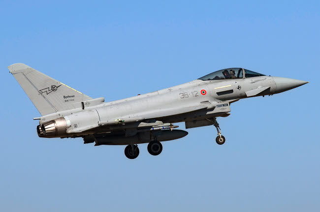 Italian Air Force Eurofighter EF-2000 Typhoon Landing Poster Print