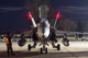 Royal Canadian Air Force CF-188 Hornet preparing for night takeoff from Romania.