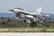 Hellenic Air Force F-16D Block 50 landing at Andravida Air Base poster print
