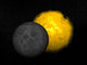 Full Moon Passing in Front of the Sun Creating a Partial Eclipse Poster Print