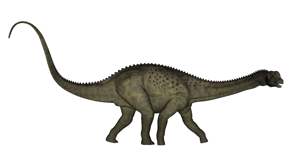 Uberabatitan Dinosaur Poster Print, vibrant wall art on white background.