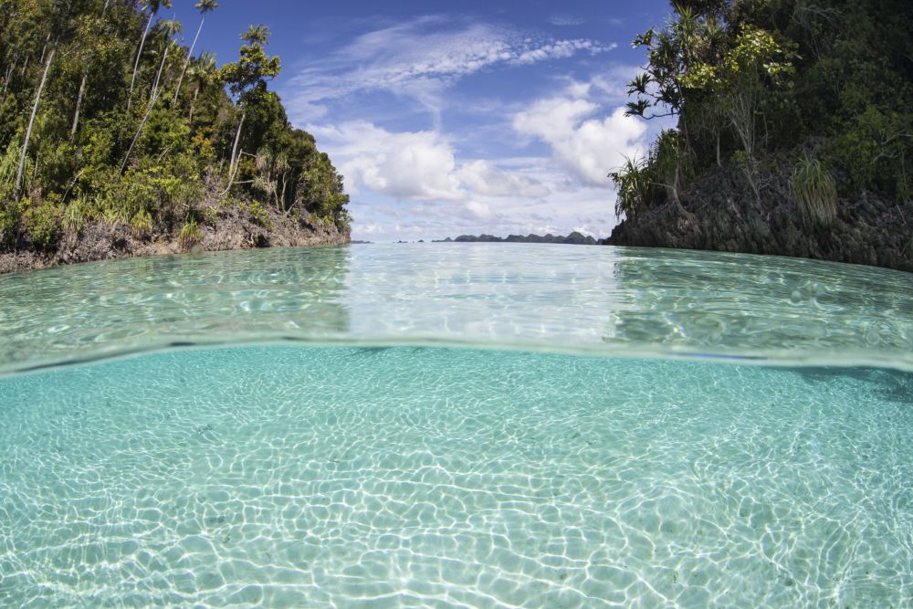 Clear Water Surrounding Scenic Islands of Raja Ampat, Indonesia Poster Print