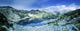 Panoramic view of Ribno Banderishko Lake in Pirin National Park, Bulgaria, poster print