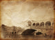 Vintage photo of Grand Canal and Rialto Bridge in Venice, Italy poster print.